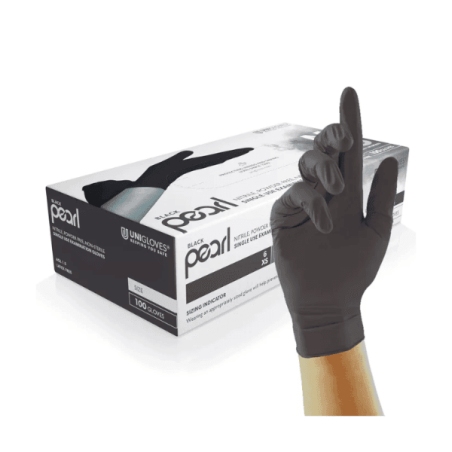 Unigloves Black Pearl Nitrile Gloves Medium Box o… | Veyessa